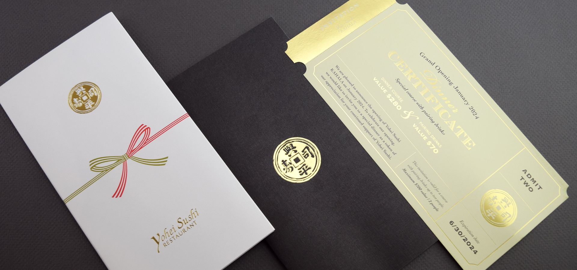 Yohei Sushi Invitation Kit & Ticket