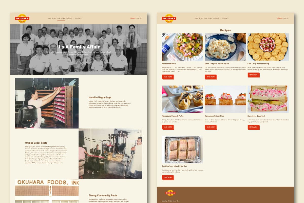 Okuhara Corporate Website