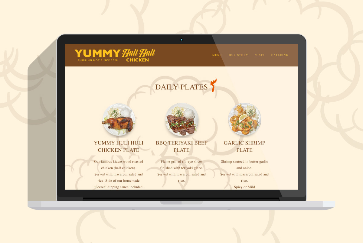 Yummy Huli Huli Chicken - Website Design