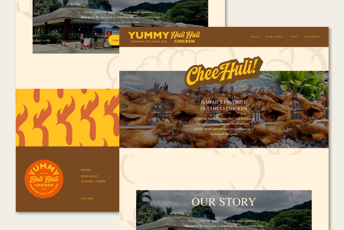 Yummy Huli Huli Chicken - Website Design